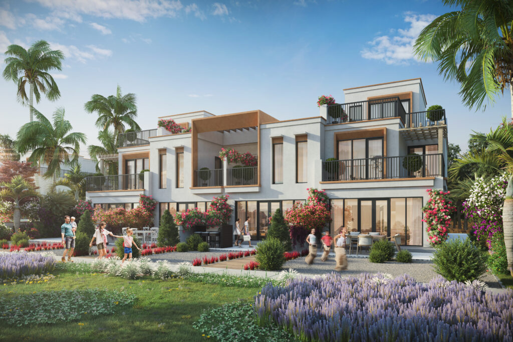DAMAC Lagoons Mykonos Townhouse - Rear 01