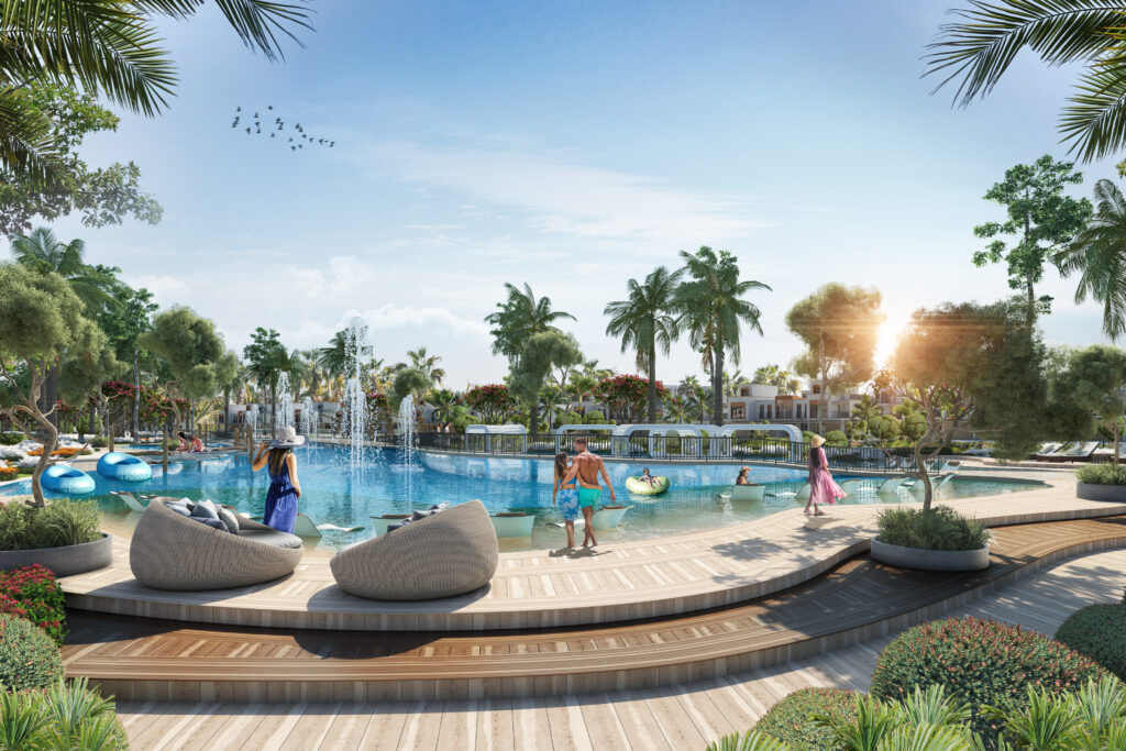 A large community pool