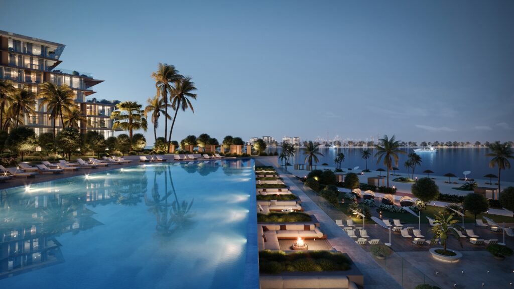 dubai island night view